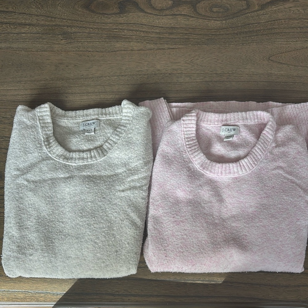 2 J. Crew Factory super soft sweaters